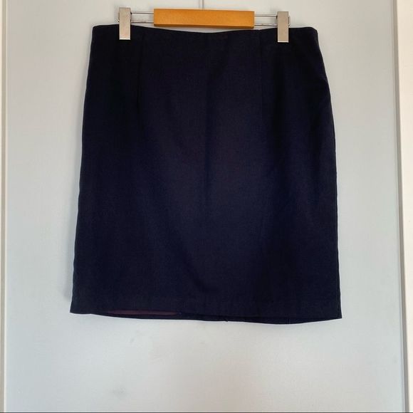 Beeches brook career skirt with back zipper navy - Picture 2 of 9